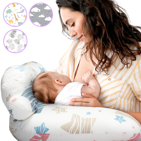 PILLANI Nursing Pillow for Breastfeeding & Bottle Feeding - Stars