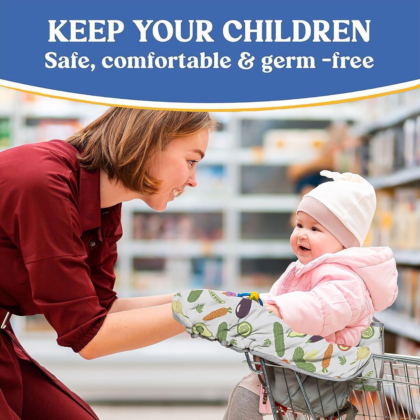 Pillani Shopping Cart Cover for Baby - Vegetable