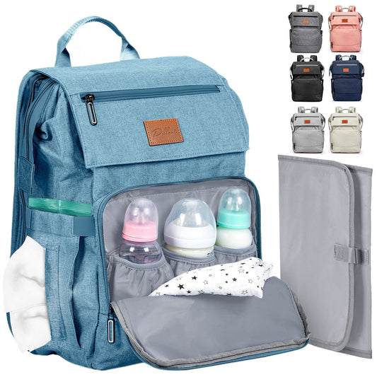 Pillani Baby Diaper Bag Backpack - Light Blue