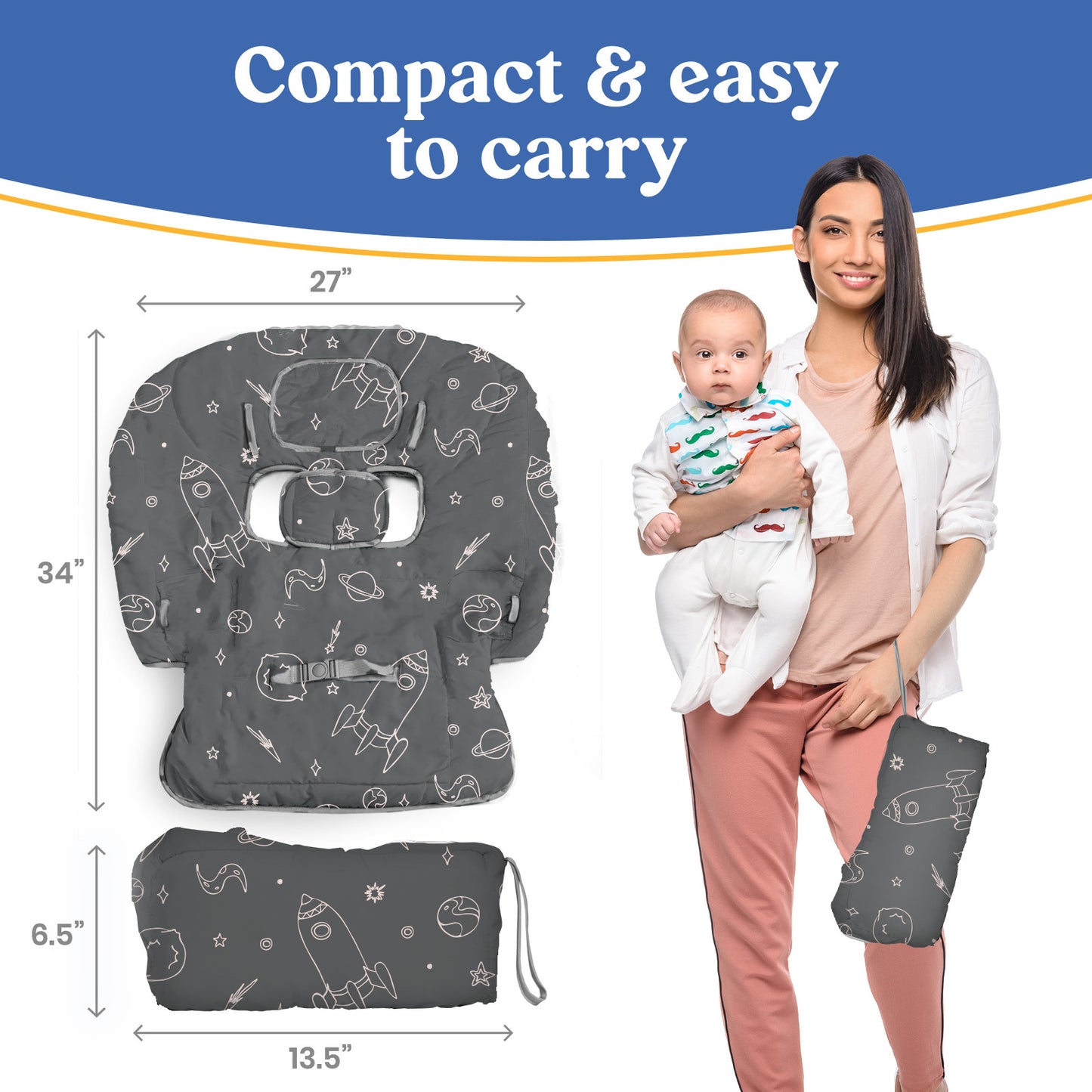 Pillani Shopping Cart Cover for Baby - Stars