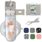 Portable Changing Pad for Baby, Travel Diaper Changing Pad for Newborn - Grey Ocean