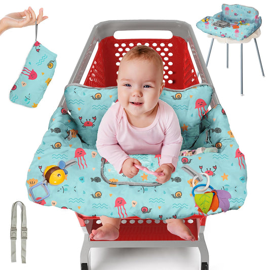 Pillani Shopping Cart Cover for Baby - Sage Sea