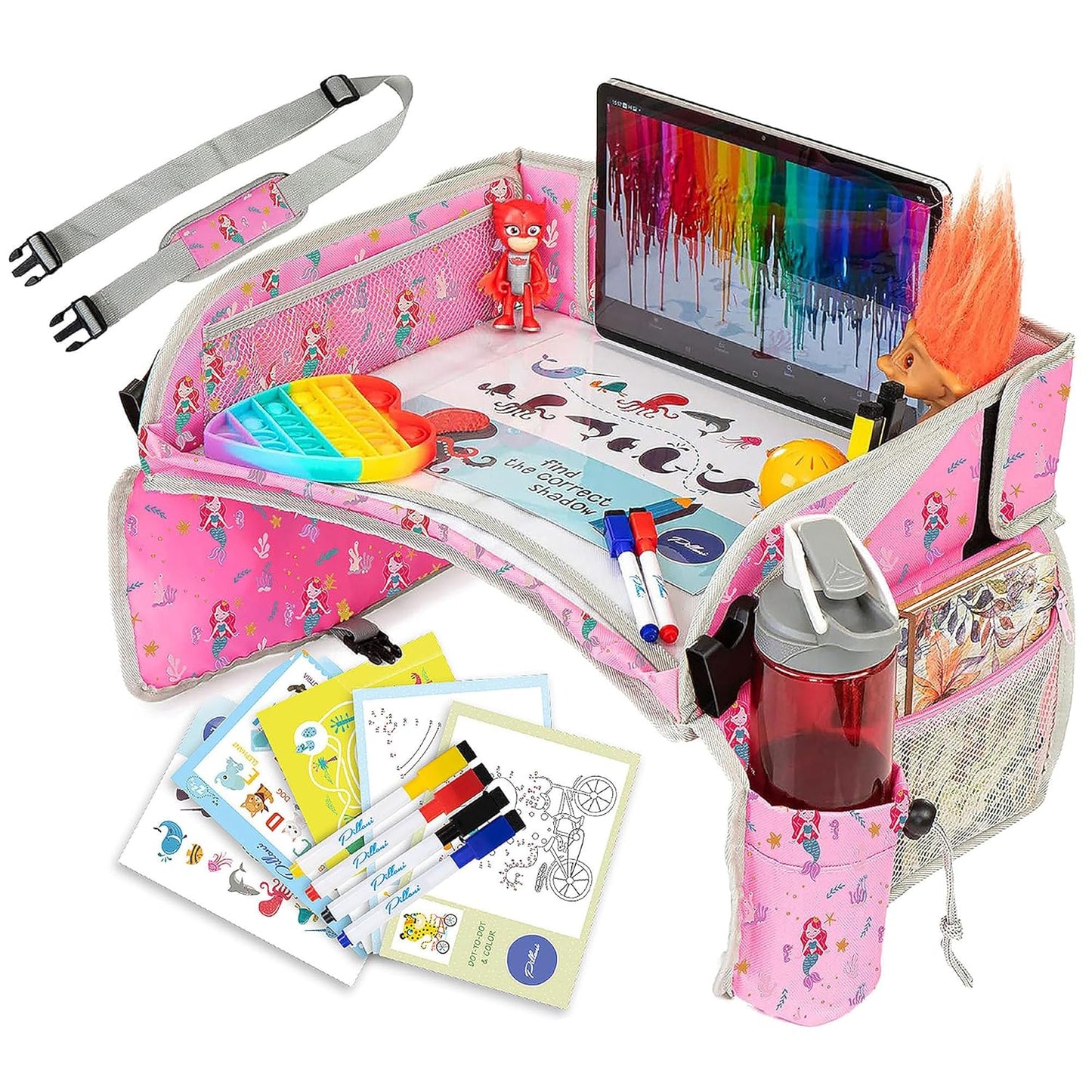 Pillani Kids Travel Tray for Car - Mermaid