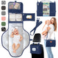 Portable Changing Pad for Baby, Travel Diaper Changing Pad for Newborn - Grey Ocean