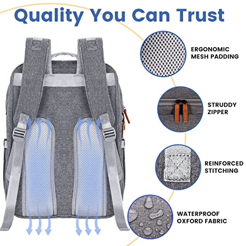 PILLANI Baby Diaper Bag Backpack - Baby Bag for Boys & Girls, Diaper Backpack Baby Registry Search, Newborn Essentials