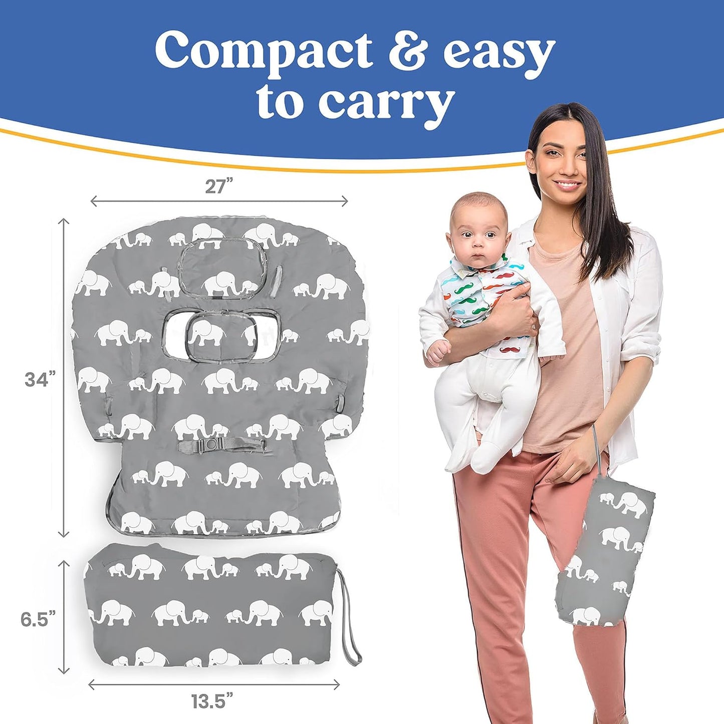 Pillani Shopping Cart Cover for Baby - Elephant