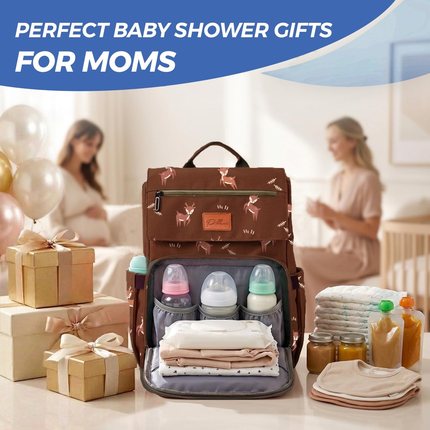 Pillani Baby Diaper Bag Backpack - Deer