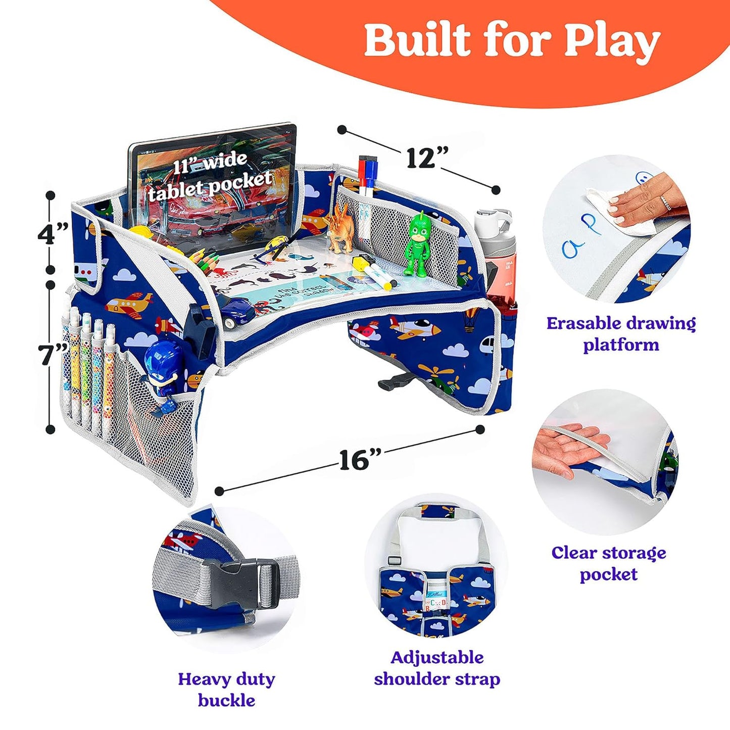 Pillani Kids Travel Tray for Car - Airplane