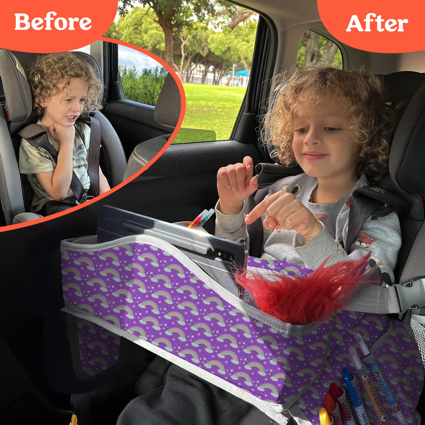 Pillani Kids Travel Tray for Car - Black