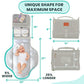 Portable Changing Pad for Baby, Travel Diaper Changing Pad for Newborn - Grey Ocean