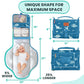 Portable Changing Pad for Baby, Travel Diaper Changing Pad for Newborn - Blue Dinosaur
