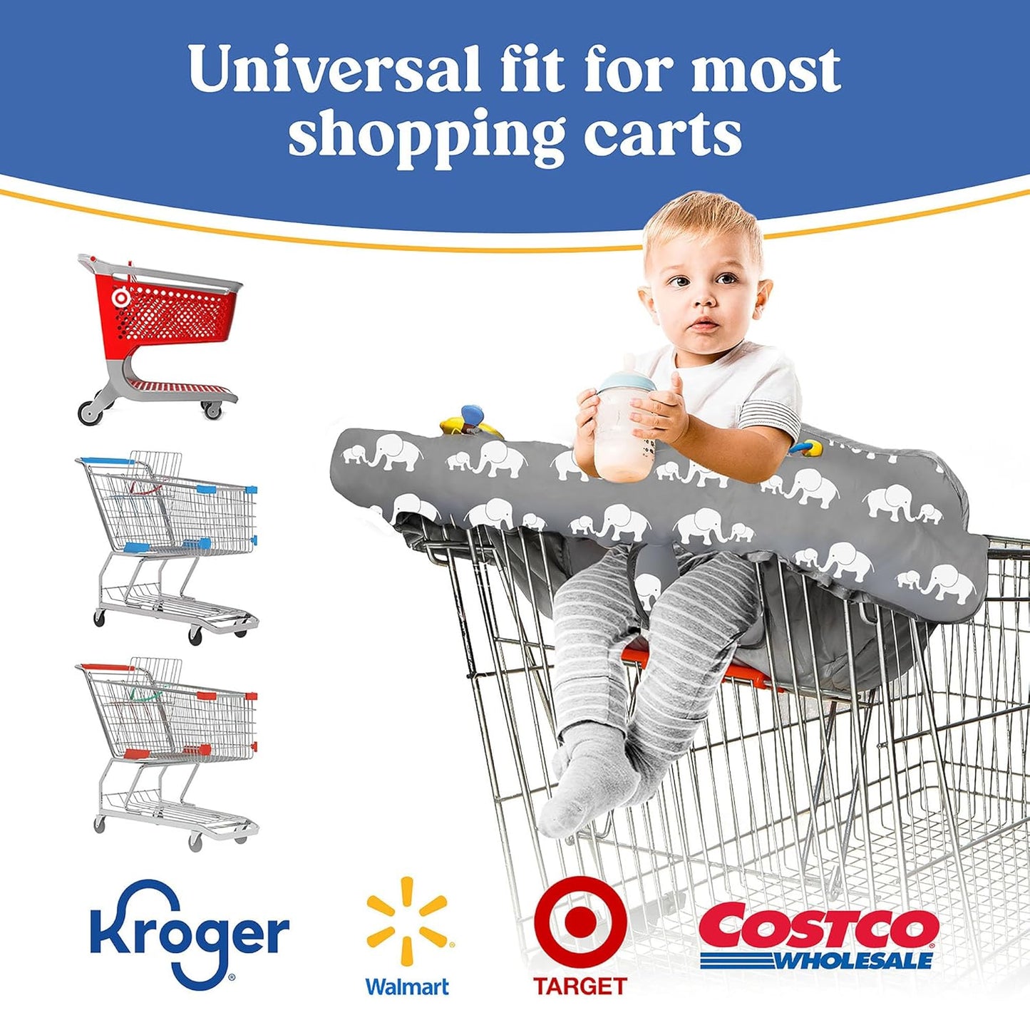 Pillani Shopping Cart Cover for Baby - Elephant