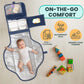 Portable Changing Pad for Baby, Travel Diaper Changing Pad for Newborn - Grey Ocean