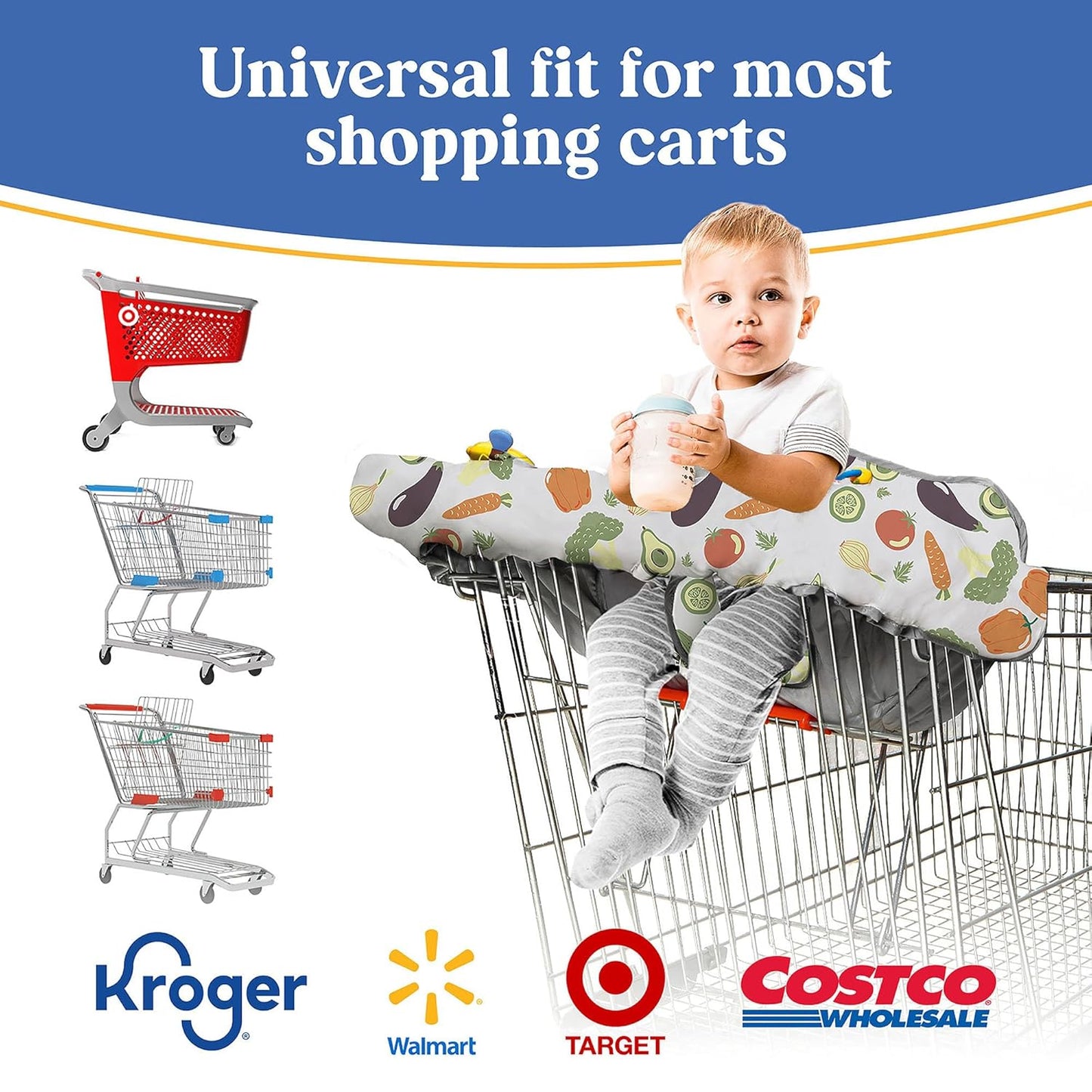 Pillani Shopping Cart Cover for Baby - Vegetable