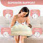 PILLANI Nursing Pillow for Breastfeeding & Bottle Feeding - Baby Blue