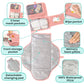 Portable Changing Pad for Baby, Travel Diaper Changing Pad for Newborn - Grey Ocean