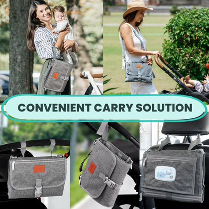 Portable Changing Pad for Baby, Travel Diaper Changing Pad for