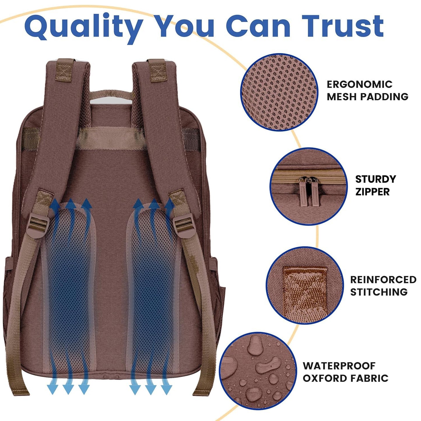 PILLANI Baby Diaper Bag Backpack - Baby Bag for Boys & Girls, Diaper Backpack Baby Registry Search, Newborn Essentials