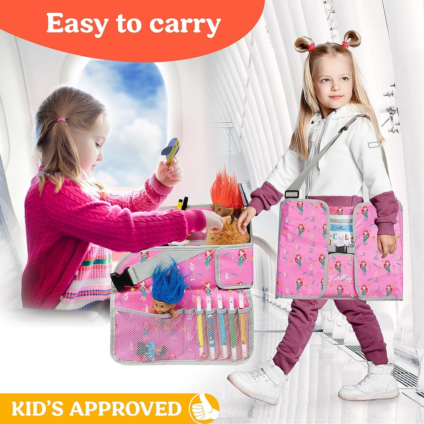 Pillani Kids Travel Tray for Car - Mermaid