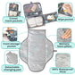 Portable Changing Pad for Baby, Travel Diaper Changing Pad for Newborn - Grey Ocean