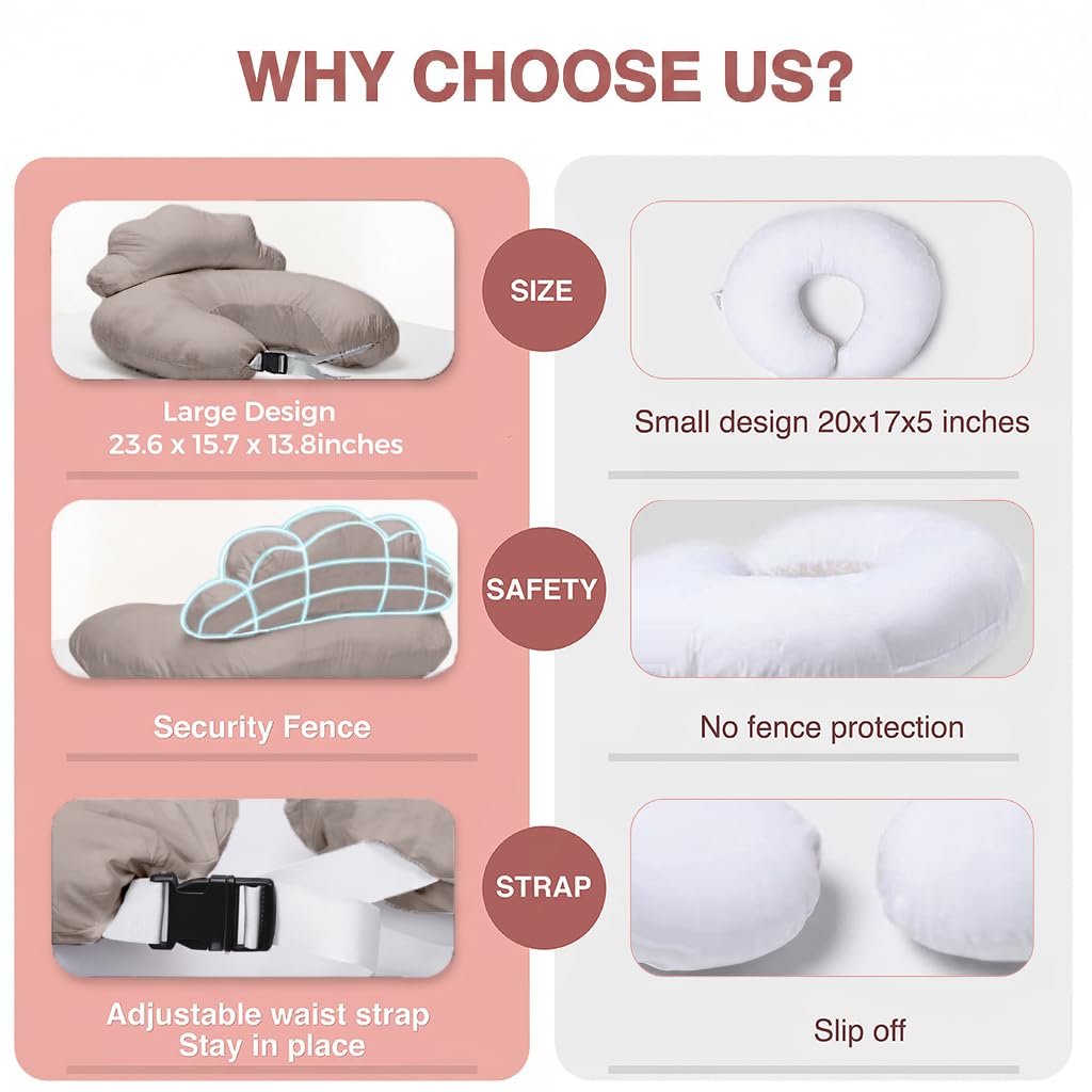 PILLANI Nursing Pillow for Breastfeeding & Bottle Feeding - Stone
