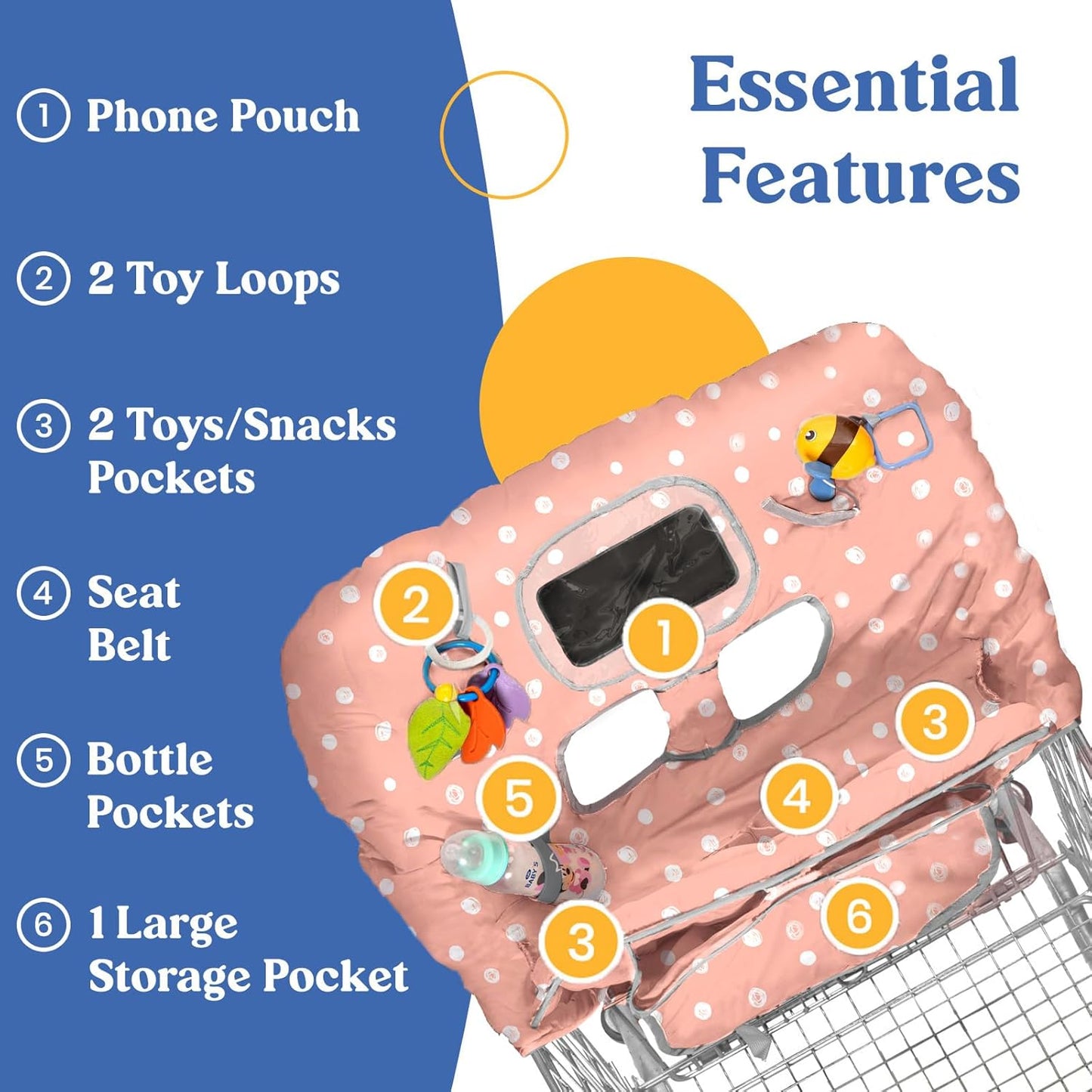 Pillani Shopping Cart Cover for Baby - Vegetable