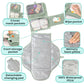 Portable Changing Pad for Baby, Travel Diaper Changing Pad for Newborn - Grey Ocean