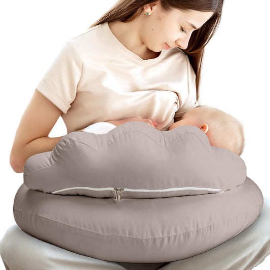 PILLANI Nursing Pillow for Breastfeeding & Bottle Feeding - Stone