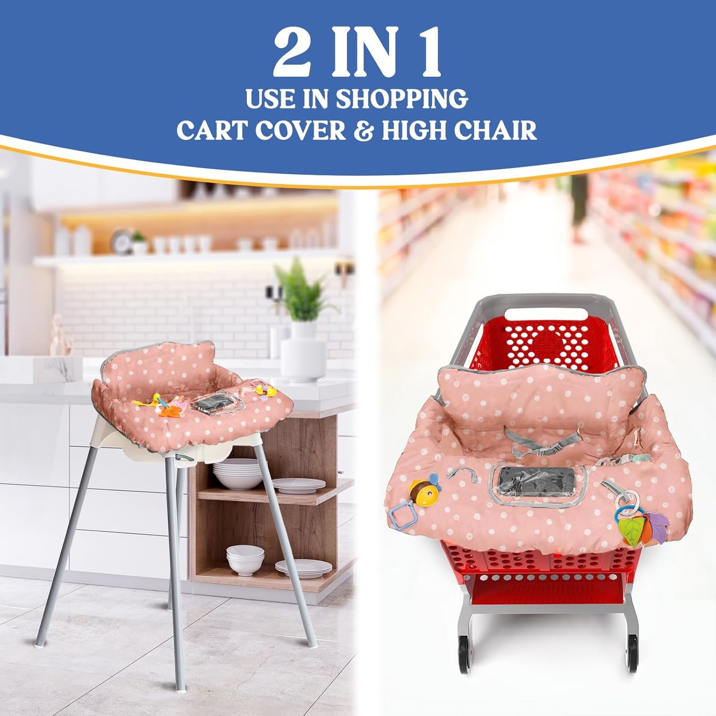 Pillani Shopping Cart Cover for Baby - Vegetable