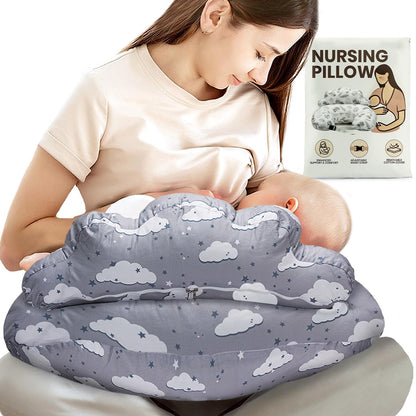 PILLANI Nursing Pillow for Breastfeeding & Bottle Feeding - Clouds