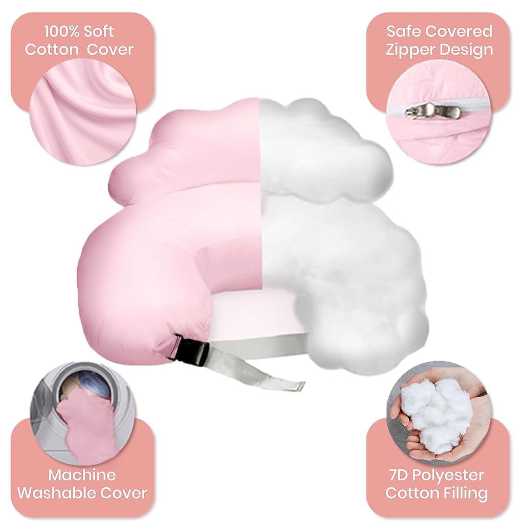 PILLANI Nursing Pillow for Breastfeeding & Bottle Feeding - Baby Blue