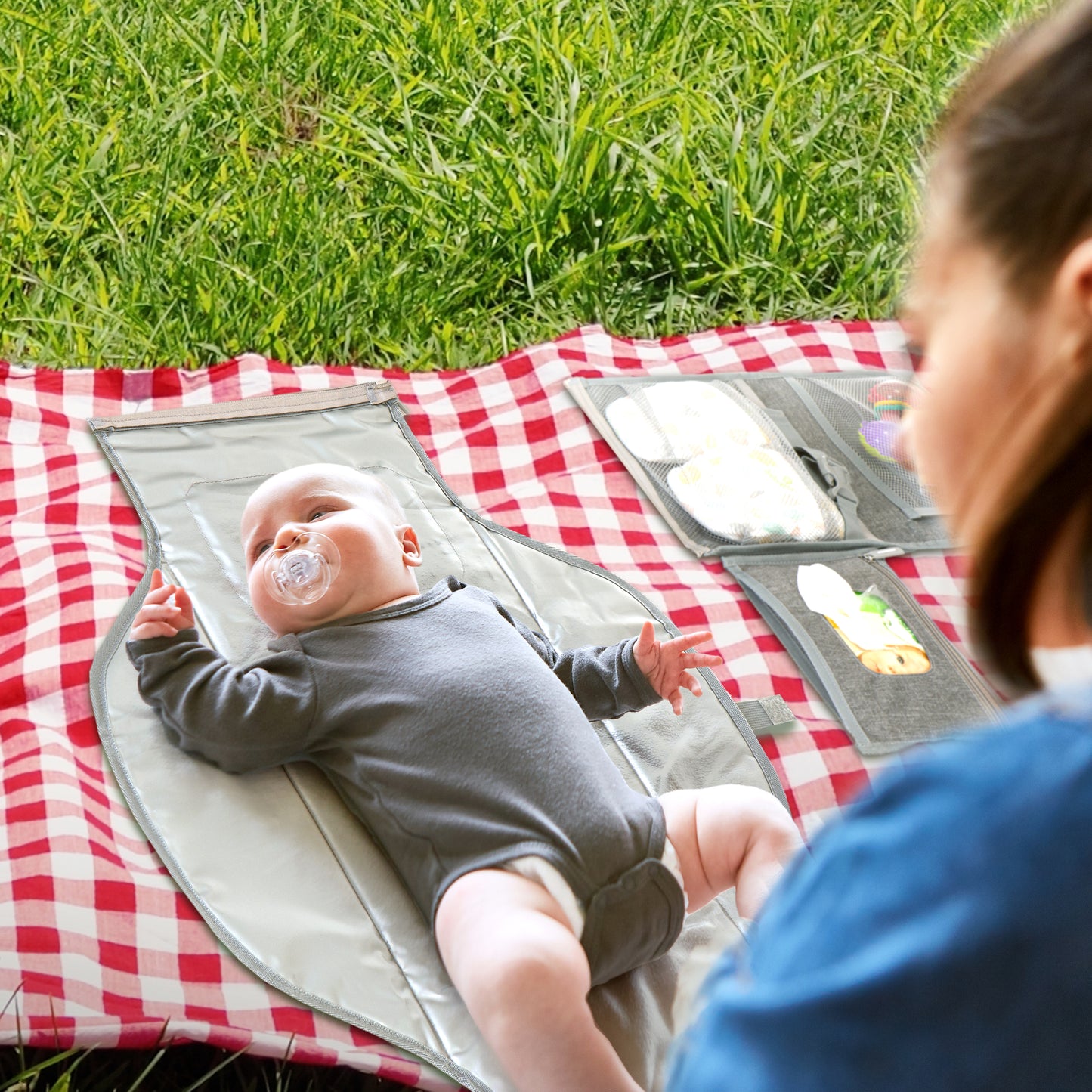 Portable Changing Pad for Baby, Travel Diaper Changing Pad for Newborn - Black