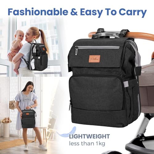 PILLANI Baby Diaper Bag Backpack - Baby Bag for Boys & Girls, Diaper Backpack Baby Registry Search, Newborn Essentials