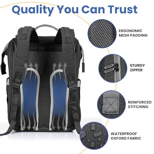 PILLANI Baby Diaper Bag Backpack - Baby Bag for Boys & Girls, Diaper Backpack Baby Registry Search, Newborn Essentials