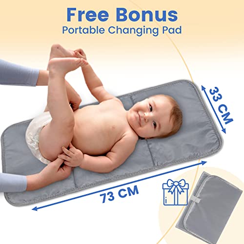 PILLANI Baby Diaper Bag Backpack - Baby Bag for Boys & Girls, Diaper Backpack Baby Registry Search, Newborn Essentials