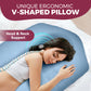 PILLANI Pregnancy Pillows for Sleeping - V C U Shaped Full Body Pillows - Cooling Green