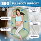 PILLANI Pregnancy Pillows for Sleeping - V C U Shaped Full Body Pillows - Cooling Green