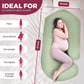 PILLANI Pregnancy Pillows for Sleeping - V C U Shaped Full Body Pillows - Cooling Green
