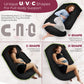 PILLANI Pregnancy Pillows for Sleeping - V C U Shaped Full Body Pillows - Cooling Black