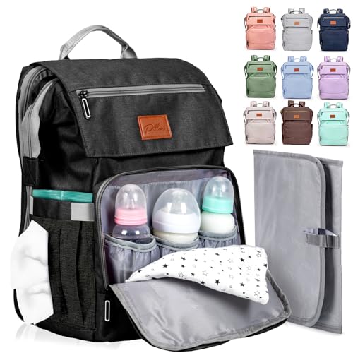 PILLANI Baby Diaper Bag Backpack - Baby Bag for Boys & Girls, Diaper Backpack Baby Registry Search, Newborn Essentials