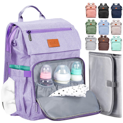 Pillani Baby Diaper Bag Backpack - Purple
