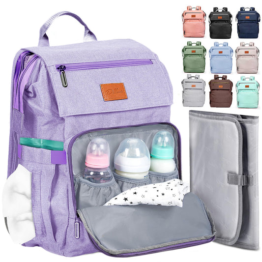 Pillani Baby Diaper Bag Backpack - Purple