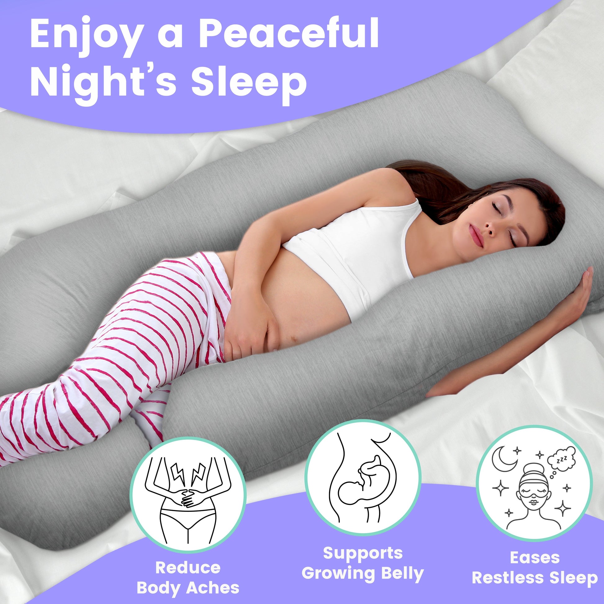 Pregnancy Pillow for Pregnant Women Sleep Nursing Maternity Body Support  Back Belly Hip Leg pregnancy pillow