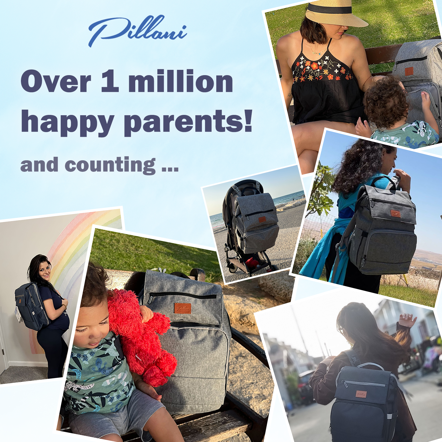 PILLANI Baby Diaper Bag Backpack - Baby Bag for Boys & Girls, Diaper  Backpack - Large Travel Diaper