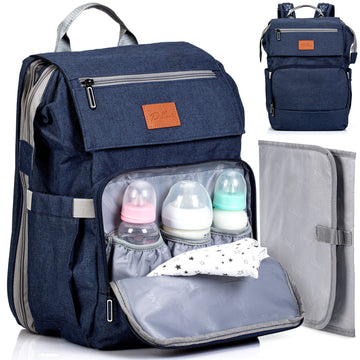 Pillani Baby Diaper Bag Backpack Navy Blue